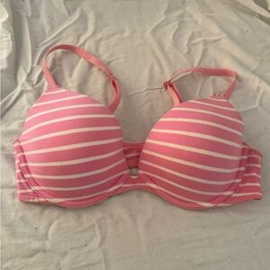 Victoria’s Secret Pink & White Stripe Cotton Push-Up Bra – 36C – New
